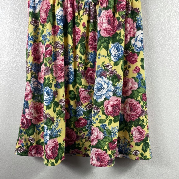 Pink Owl Apparel Rose Floral Sleeveless Stretch Short Dress Open Back Medium - Picture 9 of 9